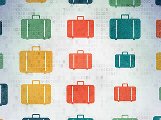 Image showing Travel concept: multicolor Bag icons on background
