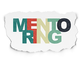 Image showing Education concept: Mentoring on Torn Paper background