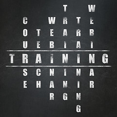 Image showing Education concept: word Training in solving Crossword Puzzle