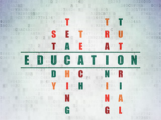 Image showing Education concept: word Education in solving Crossword Puzzle