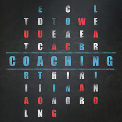 Image showing Education concept: word Coaching in solving Crossword Puzzle