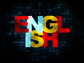 Image showing Education concept: English on Digital background