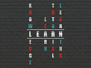 Image showing Education concept: word Learn in solving Crossword Puzzle