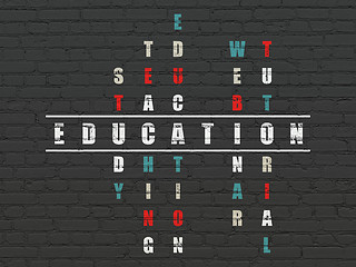 Image showing Education concept: word Education in solving Crossword Puzzle