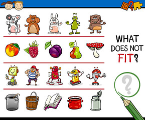 Image showing what does not fit game cartoon