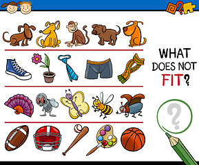 Image showing what does not fit game cartoon