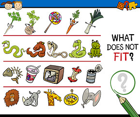 Image showing what does not fit game cartoon