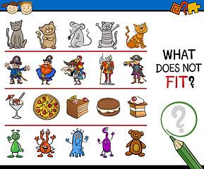 Image showing what does not fit game cartoon