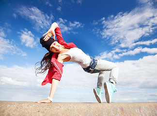 Image showing beautiful dancing girl in movement