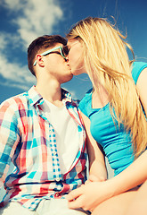 Image showing smiling couple outdoors