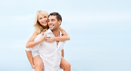 Image showing couple having fun on the beach