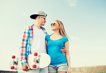 Image showing smiling couple having fun outdoors