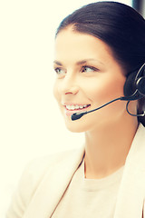 Image showing friendly female helpline operator