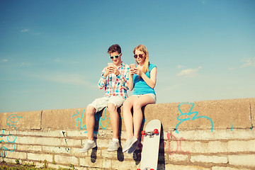 Image showing smiling couple having fun outdoors