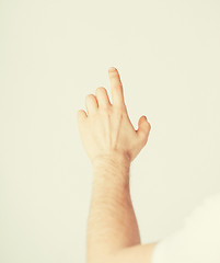 Image showing man hand pointing at something