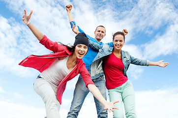 Image showing group of teenagers dancing