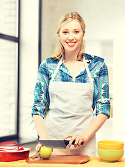 Image showing beautiful woman in the kitchen