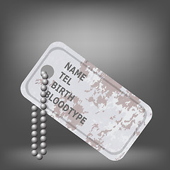 Image showing Military Dog Tag