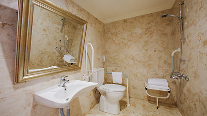 Image showing Fragment of a luxury bathroom