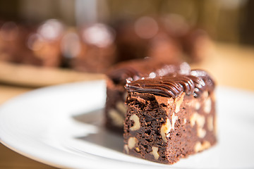 Image showing Delicious dark chocolate cake