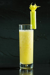 Image showing Glass of celery juice