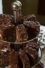 Image showing Delicious dark chocolate cake