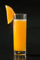 Image showing Glass of freshly pressed orange juice