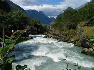 Image showing Stream to the lake.