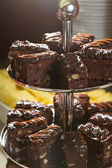 Image showing Delicious dark chocolate cake