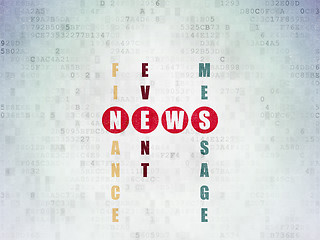 Image showing News concept: word News in solving Crossword Puzzle