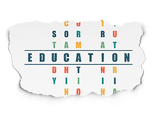 Image showing Education concept: word Education in solving Crossword Puzzle