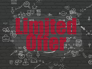 Image showing Business concept: Limited Offer on wall background