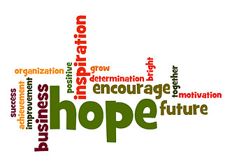 Image showing Hope word cloud