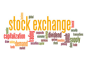 Image showing Stock exchange word cloud