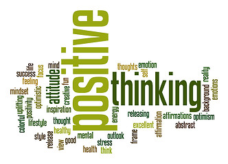 Image showing Positive thinking word cloud