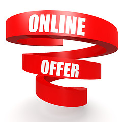 Image showing Online offer red helix banner