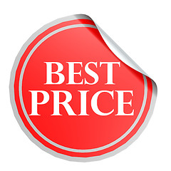 Image showing Best price red circle label