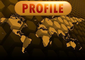 Image showing Profile world map