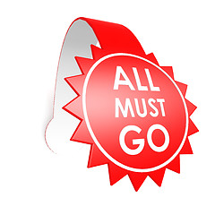 Image showing All must go star label