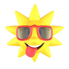 Image showing Sun with sunglasses smiling