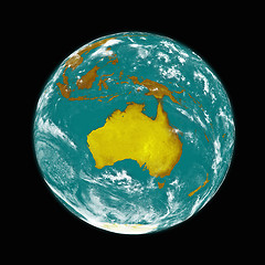 Image showing Australia on Earth