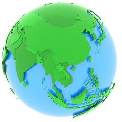 Image showing Asia on Earth