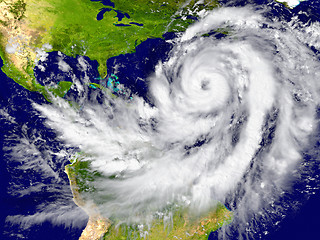 Image showing Hurricane over the Atlantic