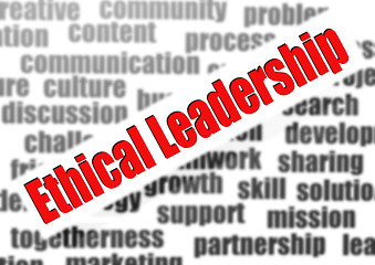 Image showing Ethical leadership word cloud