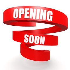 Image showing Opening soon red helix banner