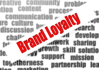 Image showing Brand loyalty word cloud