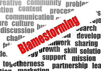 Image showing Blamestorming word cloud