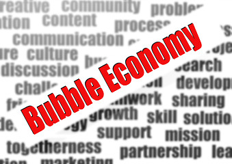 Image showing Bubble economy word cloud