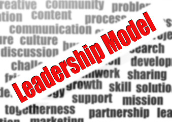 Image showing Leadership model word cloud