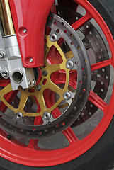 Image showing Motorcycle wheel